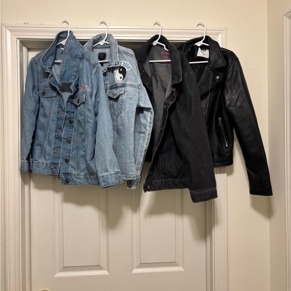 Kids Denim and Black Jean Jackets